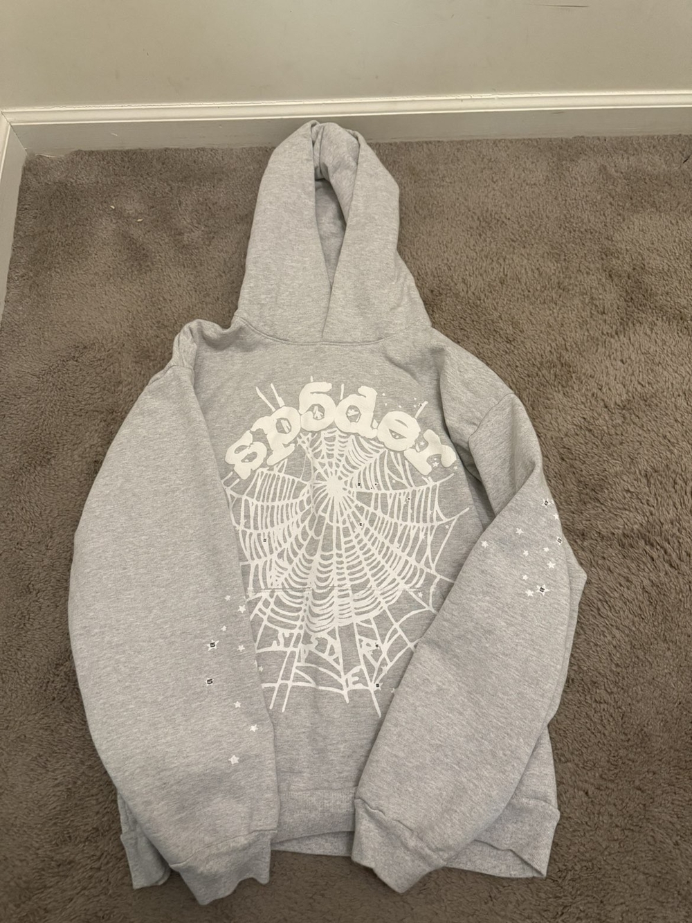 *AUTHENTIC SP5DER* Spiderweb Graphic Hoodie Sweater